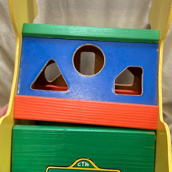 Vintage 1983 big bird wooden rocker/puzzle block toy - Picture 4 of 4